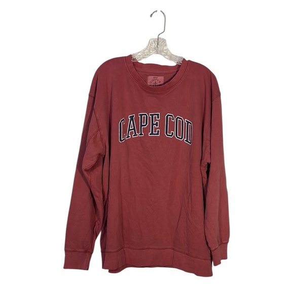 NEW Cuffy's Cape Cod Men's Ocean Wash Crewneck Sweatshirt Red XL Beach Bonfire - Picture 1 of 7